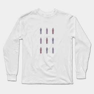 Nine Dip Pen Nibs (Dusty Rose Palette) Long Sleeve T-Shirt